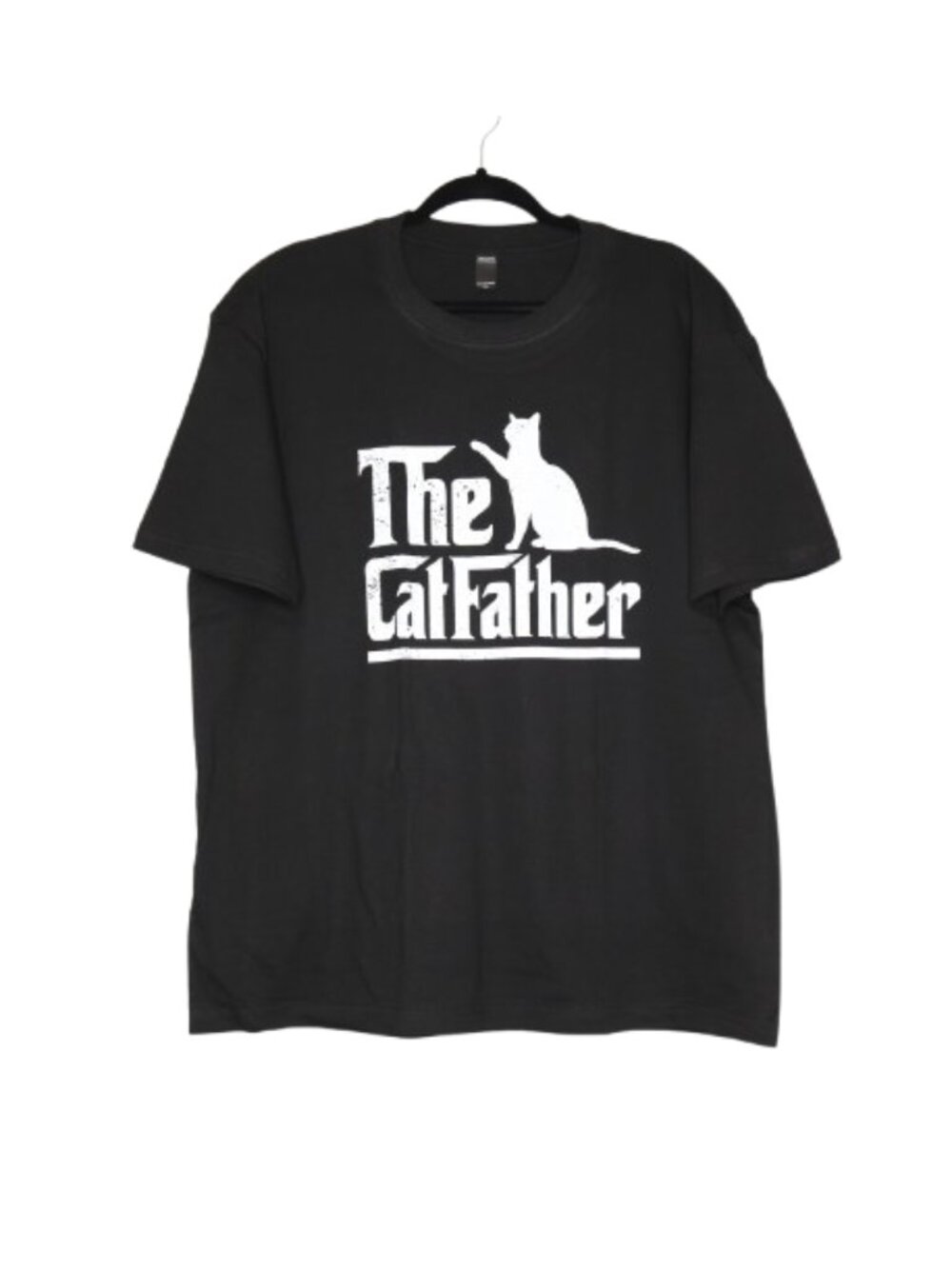 "The Cat Father" Black Short Sleeve 100% Cotton T-Shirt - Men's XL NWOT